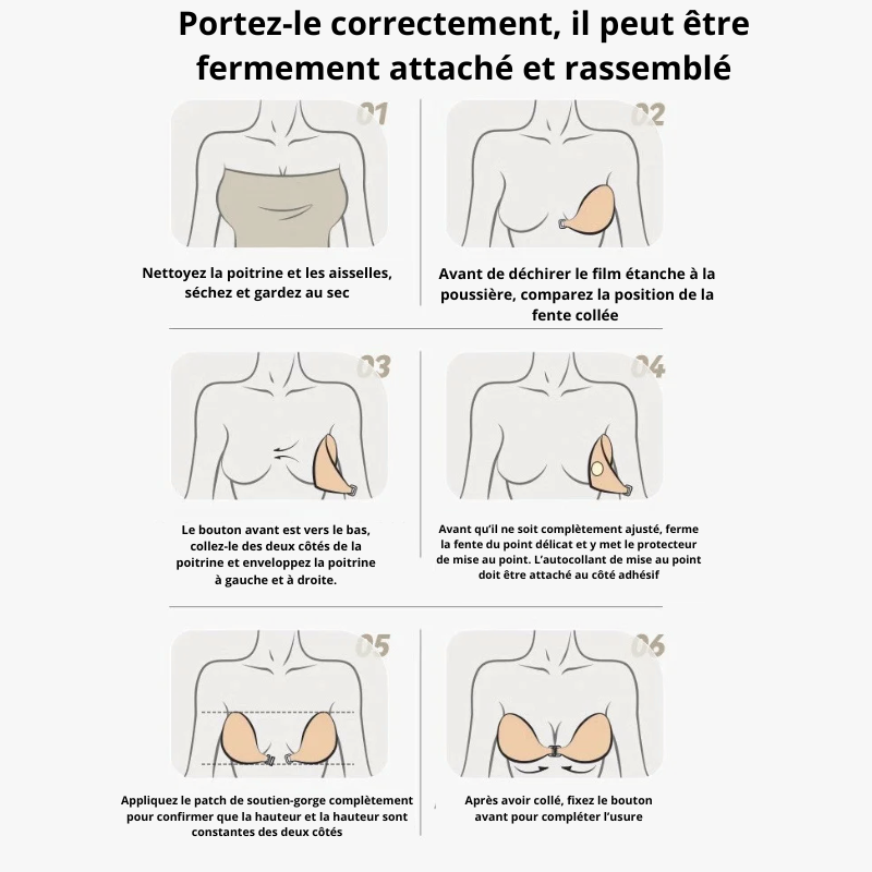 Soutien-gorge adhésif style push-up