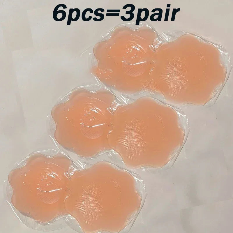 12pcs Women Silicone Nipple Cover Invisible Self-adhesive Chest Breast Stickers Female Lift Up Pads Reusable Patch Bra Intimates