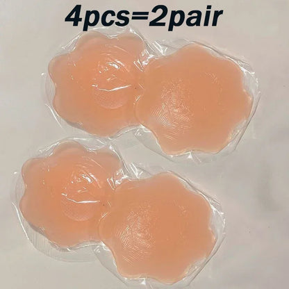 12pcs Women Silicone Nipple Cover Invisible Self-adhesive Chest Breast Stickers Female Lift Up Pads Reusable Patch Bra Intimates