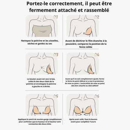 Soutien-gorge adhésif style push-up 