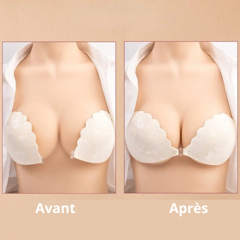 Soutien gorge adhésif mariage avant après