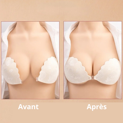Soutien gorge adhésif mariage avant après