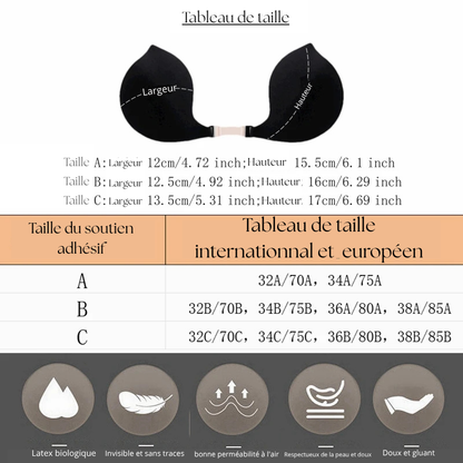 Soutien gorge adhésif sans bretelle taille