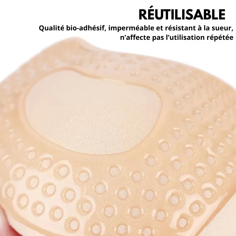 Soutien gorge adhésif sans dos réutilisable